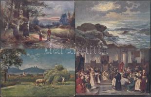 261 db RÉGI motívumlap; művész / 261 old motive cards; art