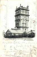 1897 Praha, Prag; Vinohrady, Kgl. Weinberge, Der Wasserturm / water tower (b)