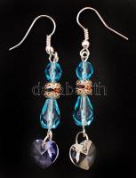 Fülbevalópár Swarovski szív díszítéssel