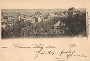 Brno, Brünn; Höhere handelsschule, Stadthof, Kaserne, Oberrealschule / schools, town hall, barrack (non PC) (b)