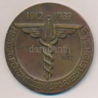 Matskássy Gyula (1912-1971) 1937. "Bajnoki Érem / Magyar Pénzintézeti Sportegyletek Ligája - Ka...