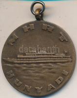 1967. "150 éves a magyar gőzhajózás - Carolina / MHRT Hunyadi" Br emlékérem füllel (30mm) ...