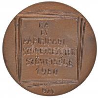 Borsos Miklós (1906-1990) 1980. "Fa és Papíripari Szövetkezetek Szövetsége" Br plakett (86...