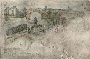 10 db RÉGI cseh városképes lap egy lithoval / 10 old Czech town-view postcards with one litho