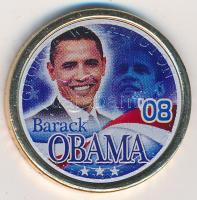 Amerikai Egyesült Államok 2007. 1$ "Barack Obama" multicolor tanúsítvánnyal eredeti tokban T:1 USA 2007. 1 Dollar "Barack Obama" multicolor with certificate in original case C:UNC