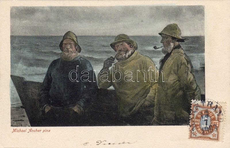 Halászok pinx. Michael Ancher, Fishermen pinx. Michael Ancher
