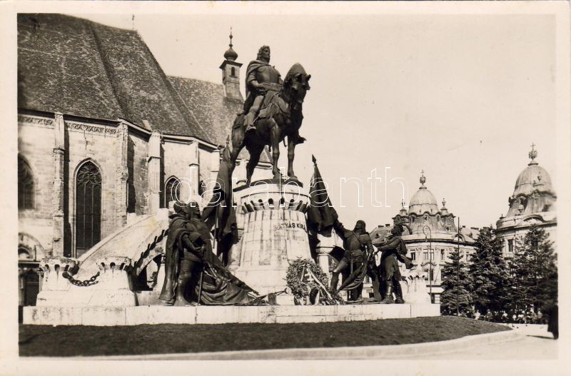 Kolozsvár, Mátyás király szobra, Kolozsvár, statue of Matthias Corvinus