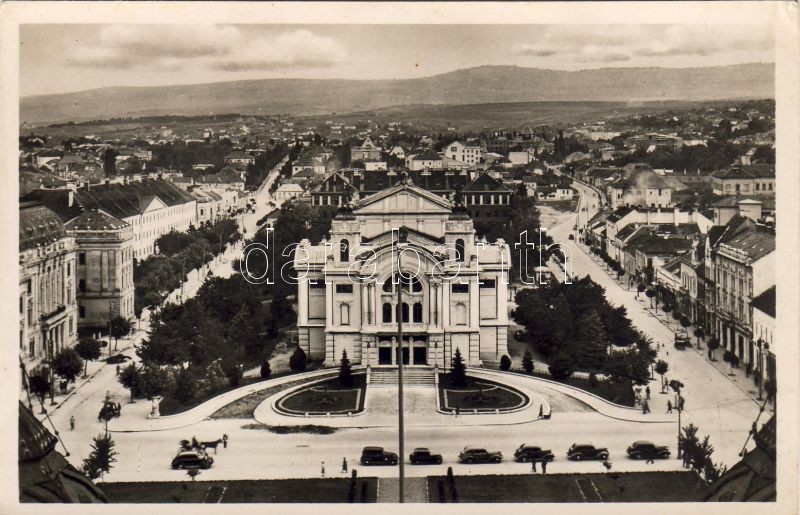 Kolozsvár, Nemzeti színház, feleki hegyek, Kolozsvár, National theatre, mountain