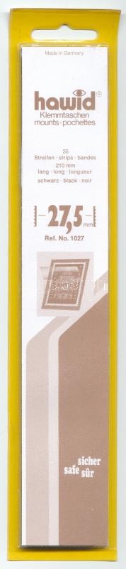 hawid Strips 210 x 27 mm, black - pack of 25, Hawid 1027 Filacsík, 25db, 210x27,5mm, fekete, hawid Klemmtaschen Streifen 210 x 27 mm, schwarz, 25 Stück