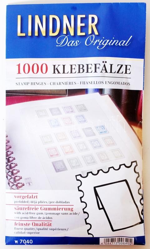 Lindner Klebefälze - 1 Tüte (1000 Fälze), Lindner bélyegragasztó 7040, 1000db, Pre-folded Stamp Hinges - 1 package of 1000