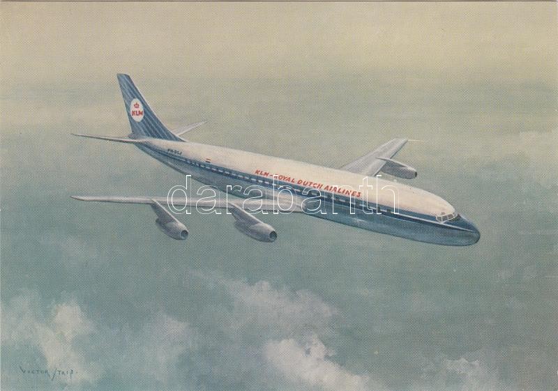 KLM Royal Dutch Airlines, a magyar olimpiai csapat szállítója 1964-ben, s: Victor Trip, KLM Royal Dutch Airlines, carrier of the Hungarian olympic team in 1964, s: Victor Trip
