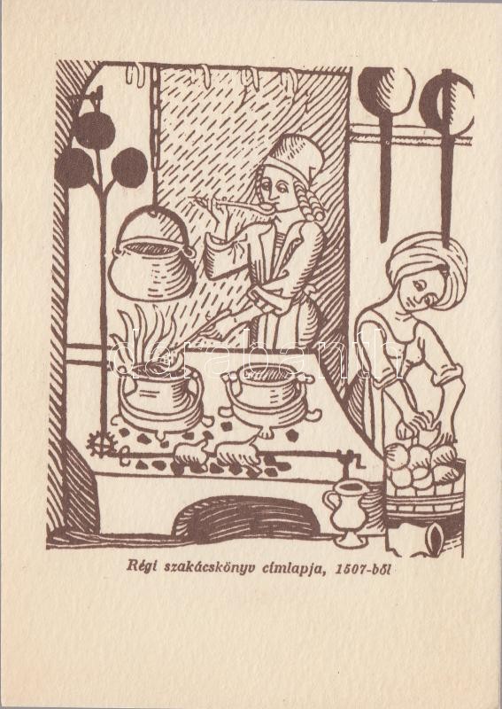 The title-page of an old cookbook from 1507, Régi szakácskönyv címlapja 1507-ből