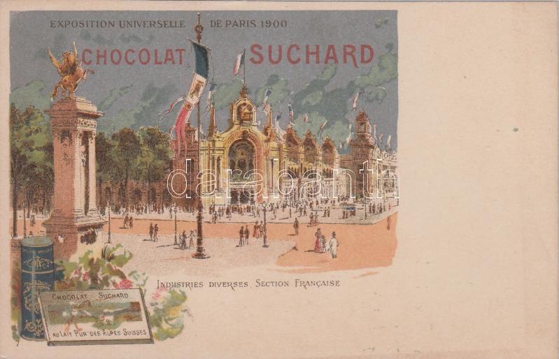 Paris Expo 1900, Suchard chocolate, Párizs Kiállítás 1900, Suchard csokoládé