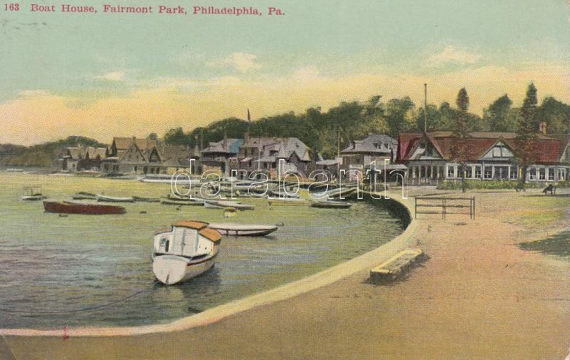 Philadelphia Fairmont park, boat house, Philadelphia Fairmont park, csónakház
