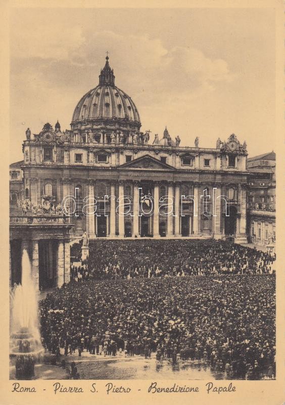 Vatikán, Szent Péter tér, pápai áldás, Vatican City, Saint Peter's Square, papal blessing
