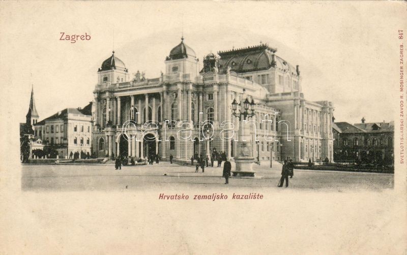 Zagreb, Hrvatsko zemaljsko kazaliste / theatre