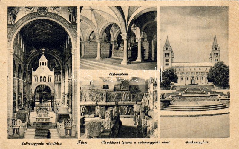 Pécs, Székesegyház és népoltára, Altemplom, Árpádkori leletek, belső
