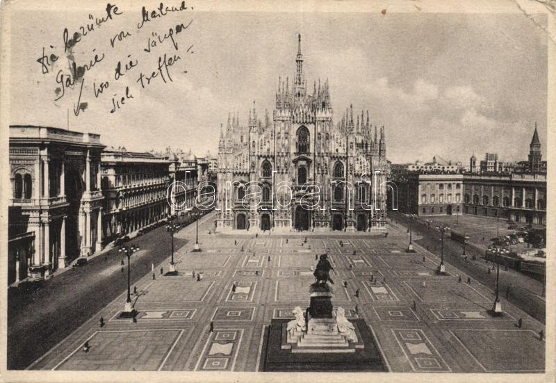 Milan / Milano Piazza del Duomo / Cathedral square, Milánó / Milano Piazza del Duomo / Dóm tér