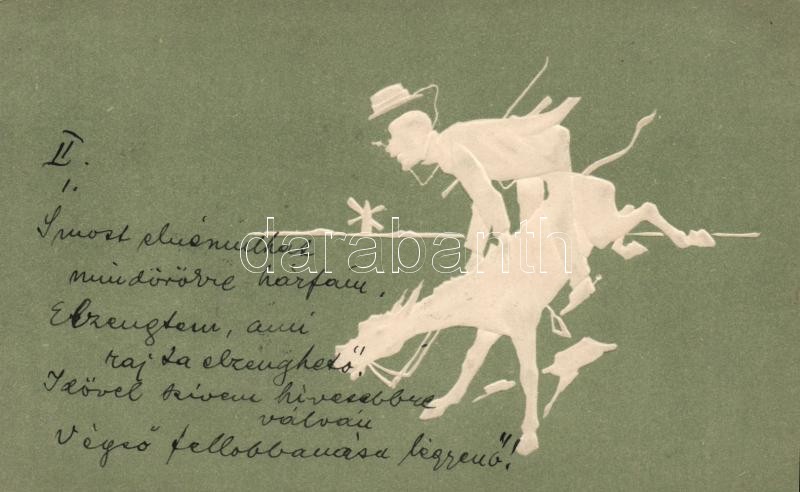 1899 Ló, baleset, humor, 1899 Horse rider, accident, humour