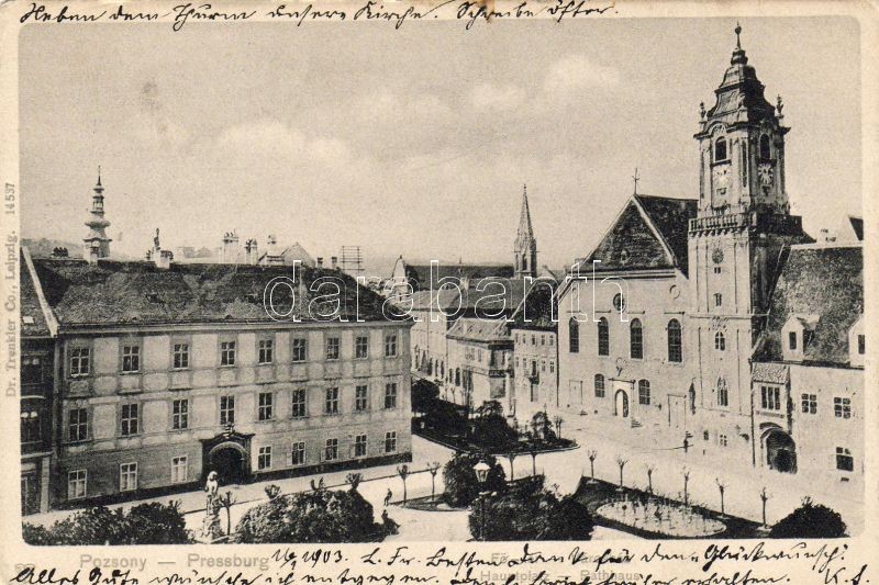 Pozsony, Fő tér, Városháza, Bratislava, main square, town hall