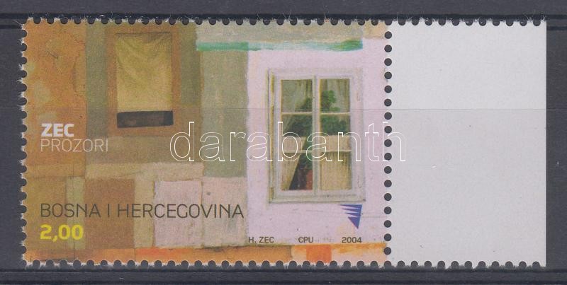 Painting (Safet Zec, 1943) margin stamp, Festmény (Safet Zec, 1943) ívszéli bélyeg, Gemälde (Safet Zec, 1943) Marke mit Rand