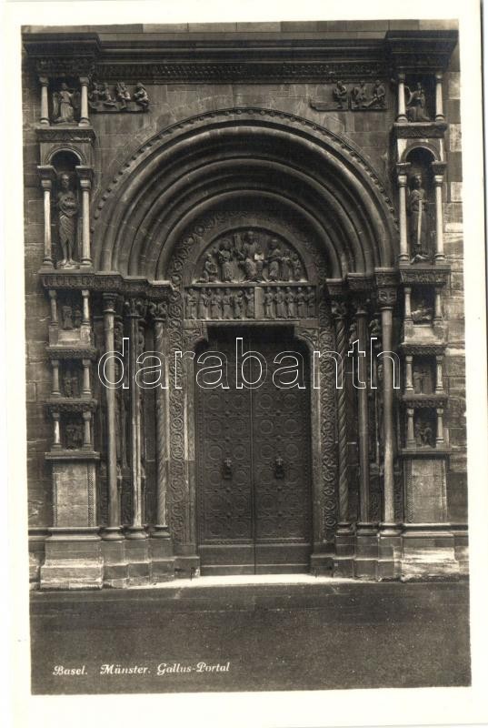 Bázel, Münster, Gallus-Portal / katedrális, kapu, Basel, Münster, Gallus-Portal / cathedral, gate