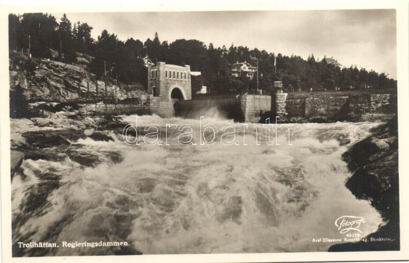 Trollhättan, Regleringsdammen / regulating dam, Trollhättan, Regleringsdammen / gát