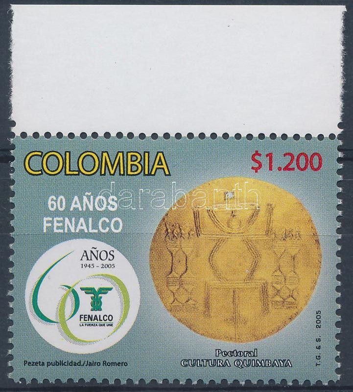 60 Jahre des FENALCO Marke mit Rand, 60 éves a FENALCO ívszéli bélyeg, 60 anniversary of FENALCO margin stamp