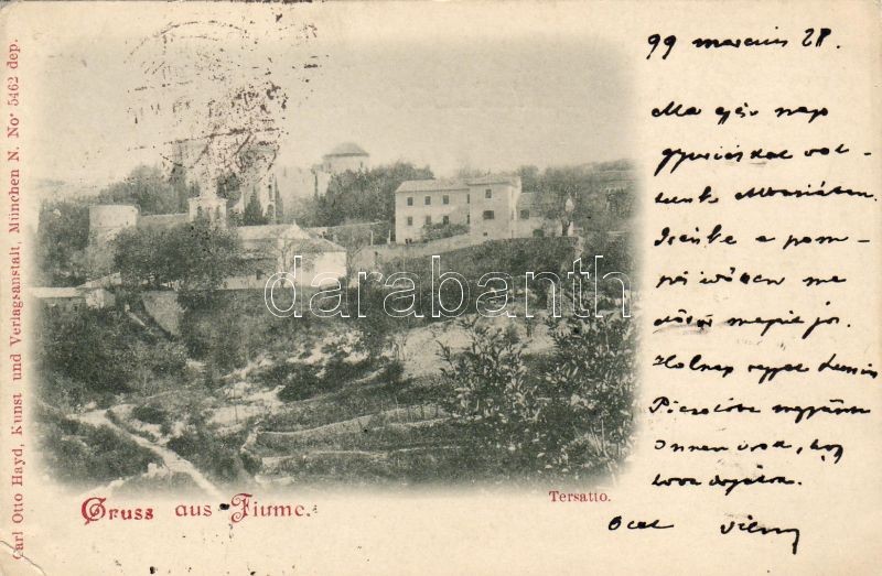 1899 Fiume, Trsat, Tersatto / castle