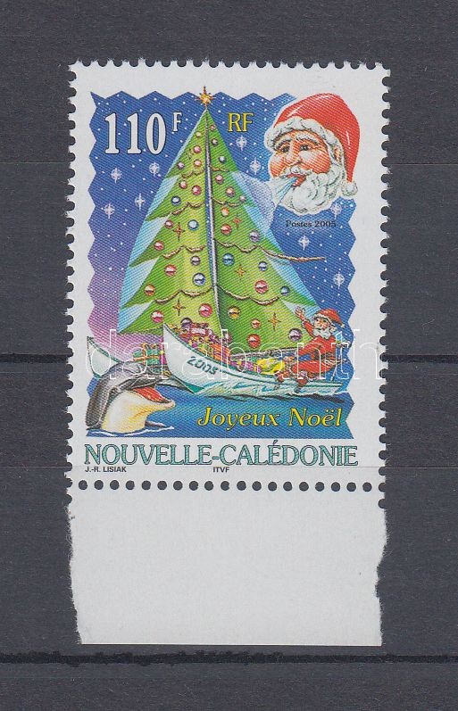 Christmas margin stamp, Karácsony ívszéli bélyeg, Weihnachten Marke mit Rand
