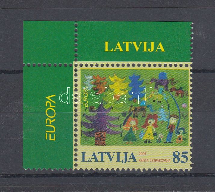 Europa CEPT corner stamp, Europa CEPT ívsarki bélyeg, Europa CEPT Marke mit Rand