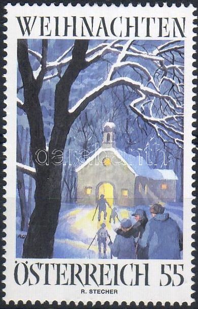 Christmas, Reinhold Stecher's painting, Karácsony, Reinhold Stecher festménye, Weihnachten, Gemälde von Reinhold Stecher