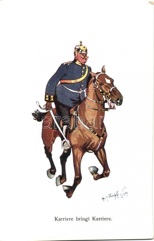 K.u.K. lovas katonatiszt, humor, B.K.W.I. 864-6 s: Schönpflug, K.u.K. military cavalry officer, humour, B.K.W.I. 864-6 s: Schönpflug