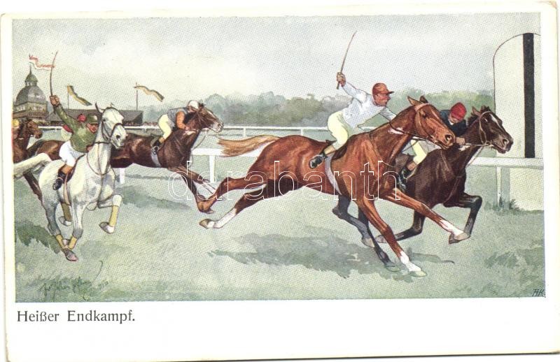 Polo, horse race, B.K.W.I. 755-4 s: Schönpflug, Lovaspóló, verseny, B.K.W.I. 755-4 s: Schönpflug
