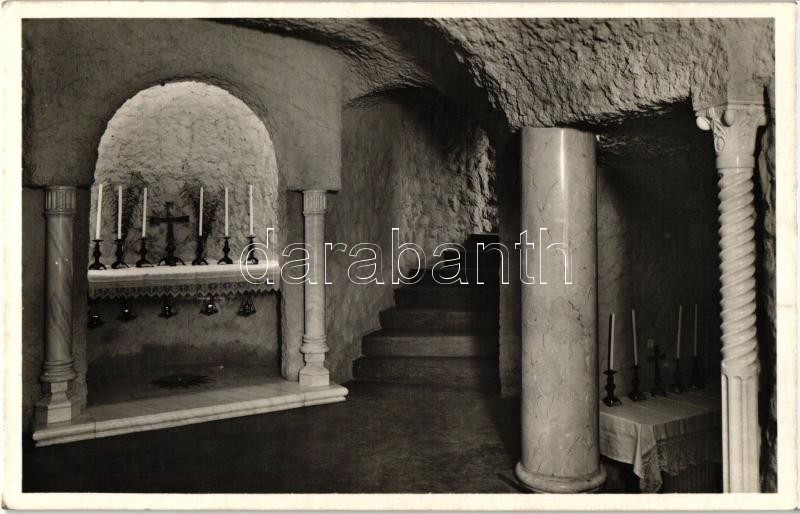 Budapest II. Magyar Szentföld, Betlehemi barlang, születési oltár, Három királyok oltár, belső So. Stpl