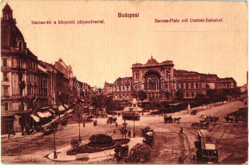 Budapest VII. Keleti pályaudvar, Baross tér, villamos