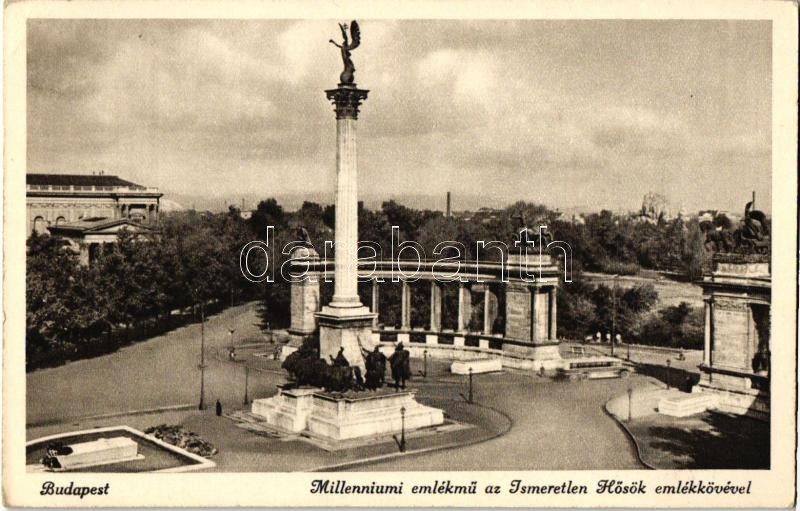 Budapest XIV. Milleniumi emlékmű, Ismeretlen hősök emlékköve