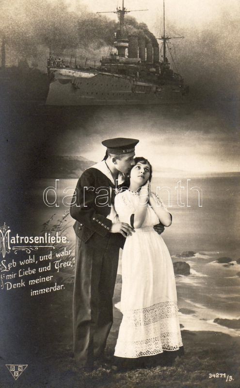 Matrosenliebe / navy life, romantic couple, warship, Haditengerész élet, romantikus pár, hadihajó