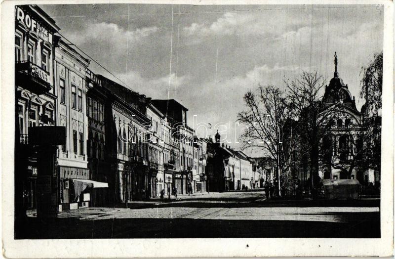 Kosice, street, theatre 'vissza' So. Stpl, Kassa, István utca, színház 'vissza' So. Stpl