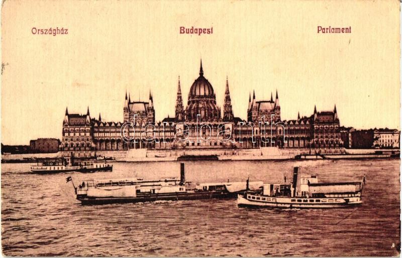 Budapest V. Országház, gőzhajók