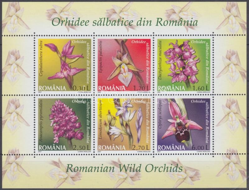Wild orchids minisheet, Vadon élő orchideák kisív, Wildwachsende Orchideen Kleinbogen