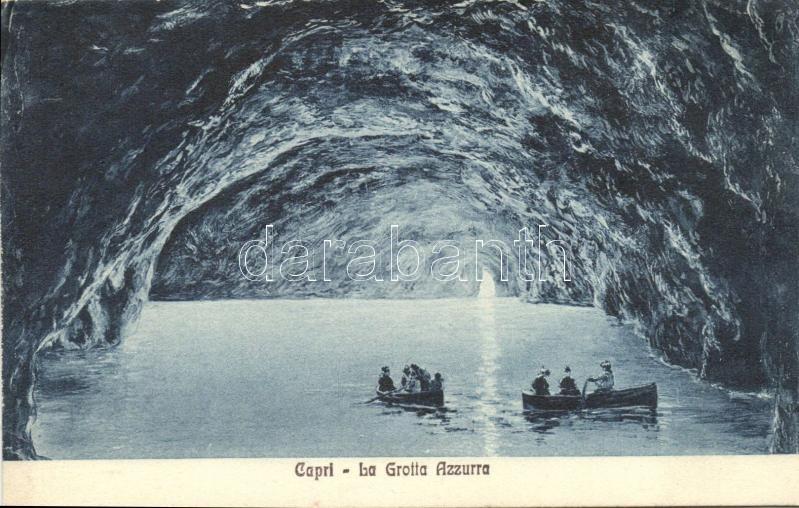 Capri, La grotta Azzurra / cave, boats