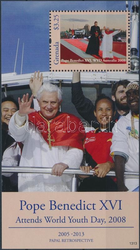 Travels of pope Benedict XVI block, XVI. Benedek pápa utazásai blokk, Reisen von Papst Benedikt XVI. Block