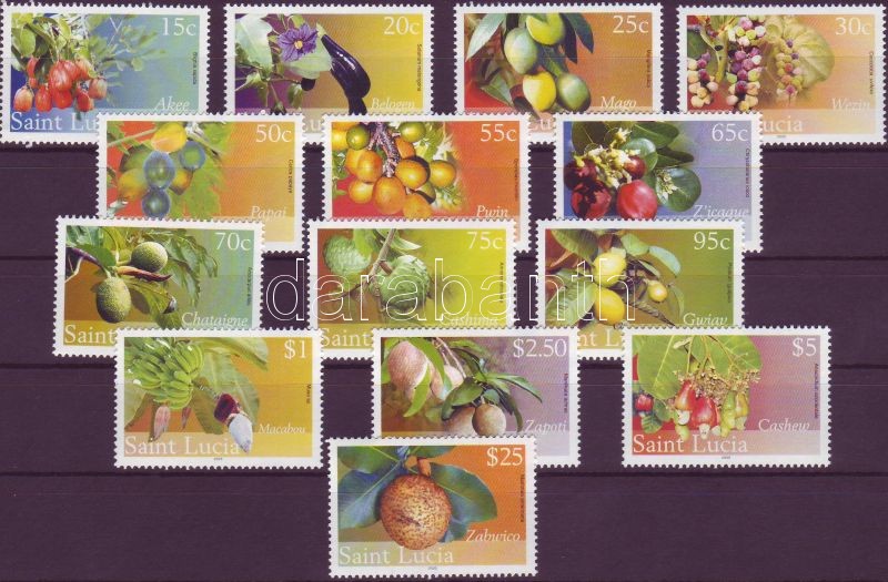 Definitive stamps: fruits set, Forgalmi bélyegek: gyümölcsök sor, Freimarken: Früchte Satz