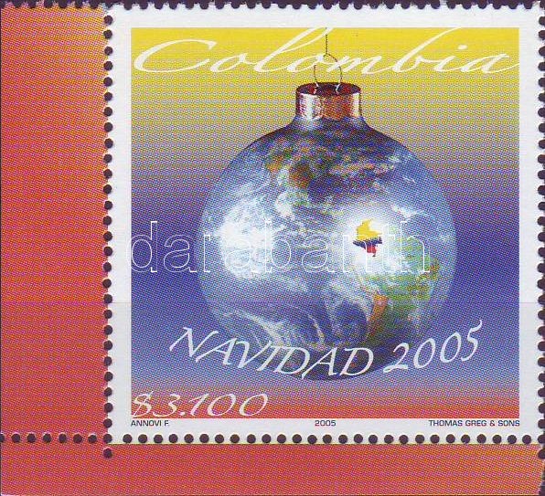 Christmas corner stamp, Karácsony ívsarki bélyeg, Weihnachten Marke mit Rand