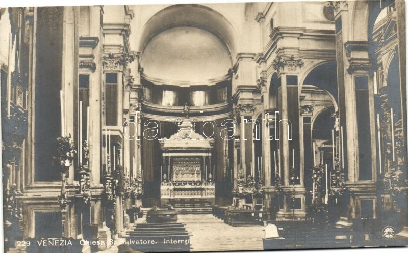 Venice, Venezia; Chiesa S. Salvatore / church interior