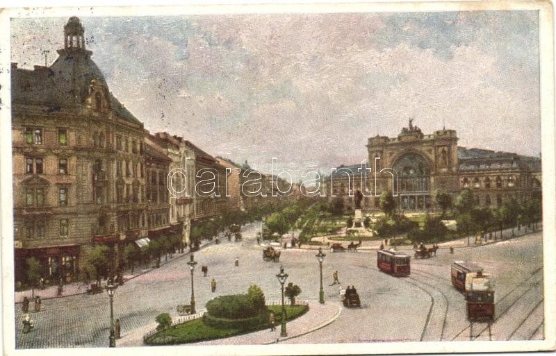 Budapest VII. Keleti pályaudvar, Baross tér, villamosok