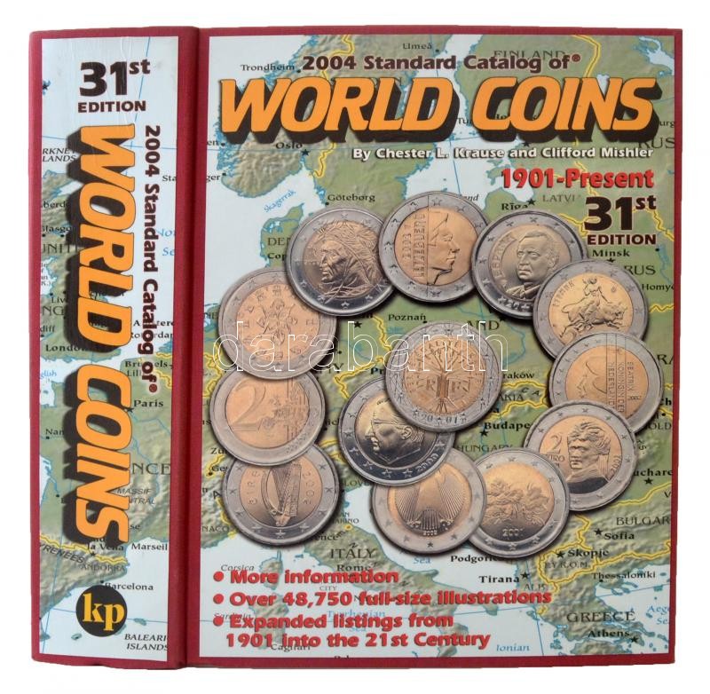Világ pénzérméi katalógus 1901-napjainkig - Standard Catalog of WORLD COINS 1901-present (31. kiadás) 2003. használt, kemény kötésben, Krause - Standard Catalog of World Coins 1901-present (31st Edition) 2003. used, hardcover