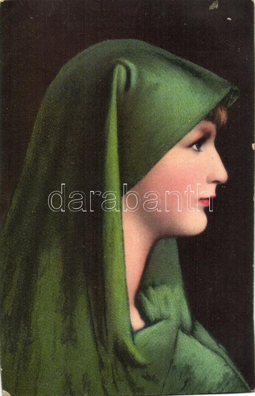 Lady, litho s: Jean Jacques Henner, Hölgy, litho s: Jean Jacques Henner