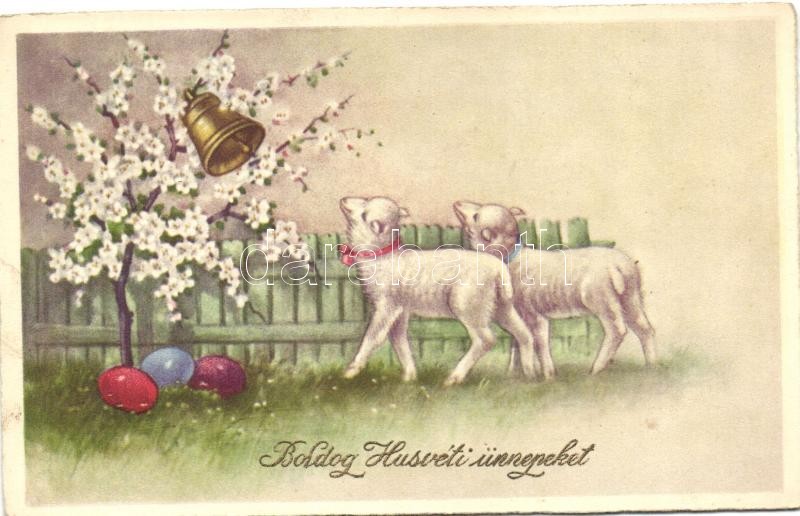 Easter, lambs, B&amp;R 3919., Húsvét, bárányok, B&amp;R 3919.